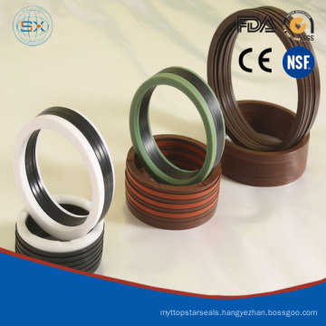 Canvas Fixed in Rubber Rod Chevron Packing Set (V-Seals)